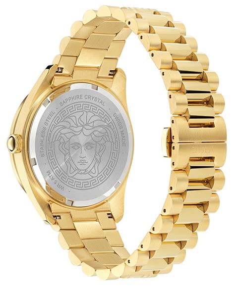 131484050014 mans gold watches versace|Versace Men's Swiss Gold Ion Plated Stainless Steel Bracelet .